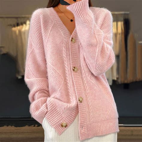 Aboser Sweaters Cardigan for Women Trendy Fuzzy Knit Sweater Comfy Long ...