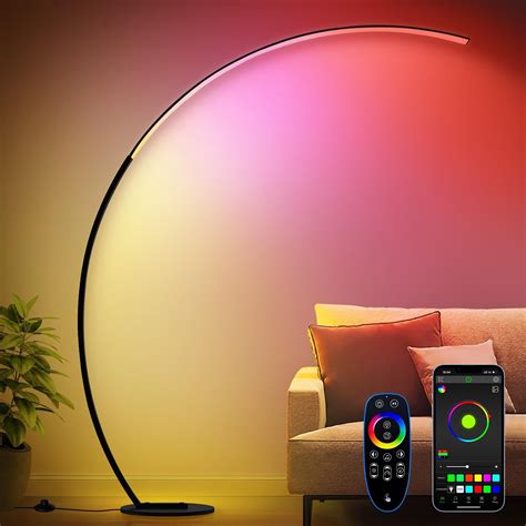 LED Floor Lamp RGB Light Dimmable with Remote Control Ultra Bright ...