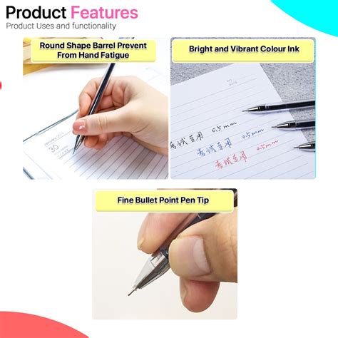 Test Good Pen Needle Tip Fineliner Gel Pen 0.5mm Black Blue Red G-2501 ...