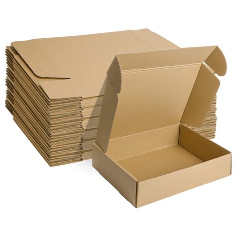 MEBRUDY 12x9x3 Inches Shipping Boxes Pack of 20, Small Corrugated ...