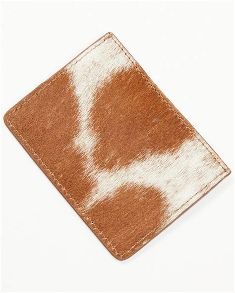 Shyanne Women's Meadow Hairon Leather Credit Card Wallet, Brown