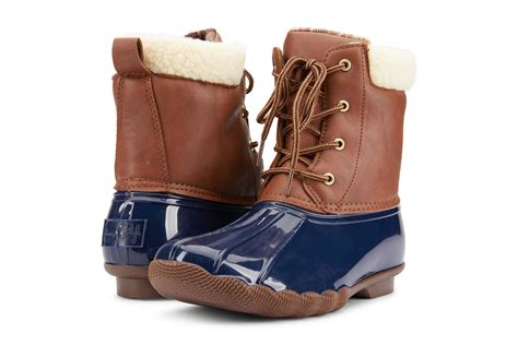 Buy Big Girls and Toddler Duck Boots Lace Up Two Tone Combat Style Rain ...