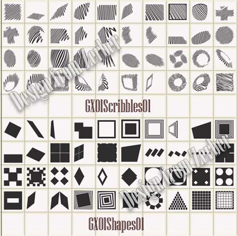 Базовая коллекция Фигур (Shapes) для Photoshop » Photoshop Styles ...