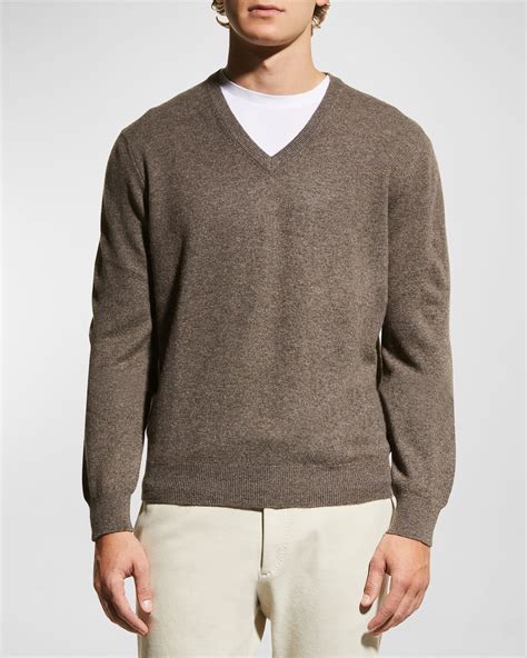 Neiman Marcus Men's Wool-Cashmere Henley Sweater | Neiman Marcus