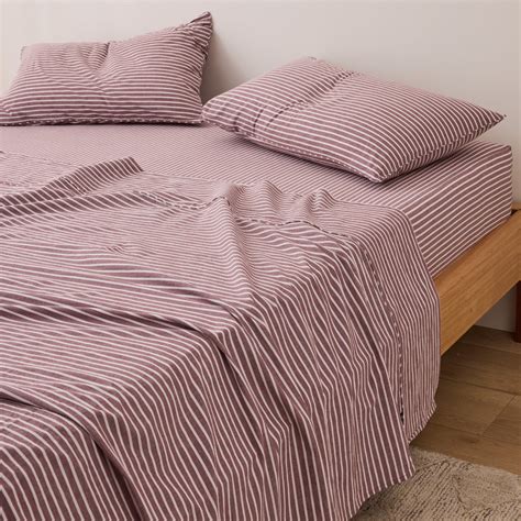 Leo Washed Cotton - Pia Stripe Bed Sheets | Sheet Society