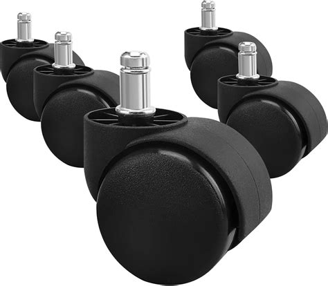 Beauenty 5Pcs Silent Wear Resistant Universal Casters Rubber Chair ...