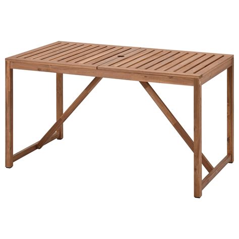 NÄMMARÖ table, outdoor, light brown stained, 140x75 cm - IKEA Spain