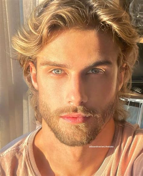Handsome Blonde Men with Blue Eyes
