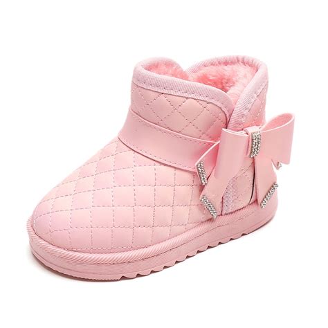 Dpityserensio Children's Winter Snow Boots Thick And Warm Yellow Boots ...
