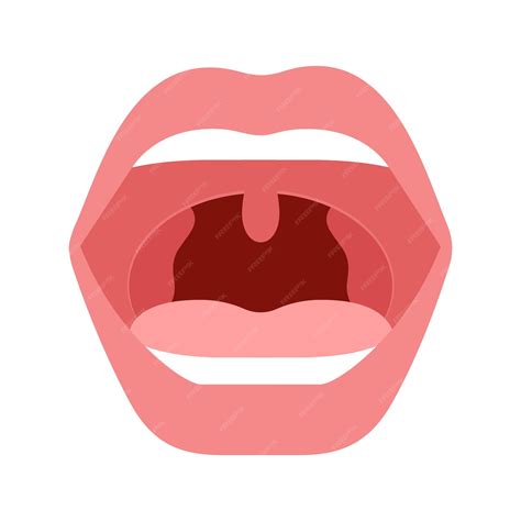Premium Vector | Open mouth with health throat of human Healthy throat ...