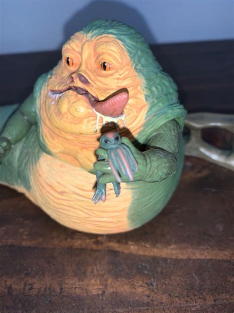 1997/98 STAR WARS"JABBA THE HUTT,works,WOTH FROG,hookah,DROOLING 8 inch ...