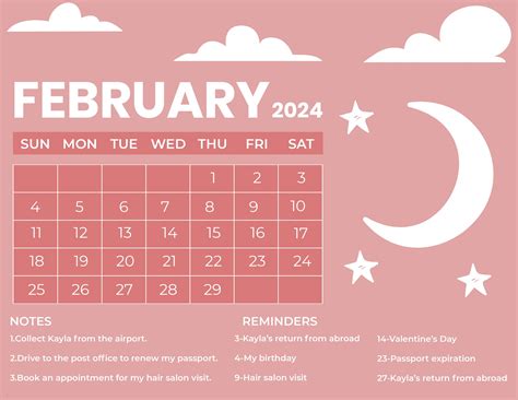February 2024 Calendar Wallpapers - Top Free February 2024 Calendar ...