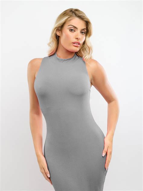 The Shapewear Dress Mock Neck Modal Maxi – Popilush®
