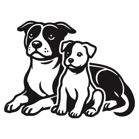 Free Mom And Baby Animal SVG Black And White SVG Vector File For Laser ...