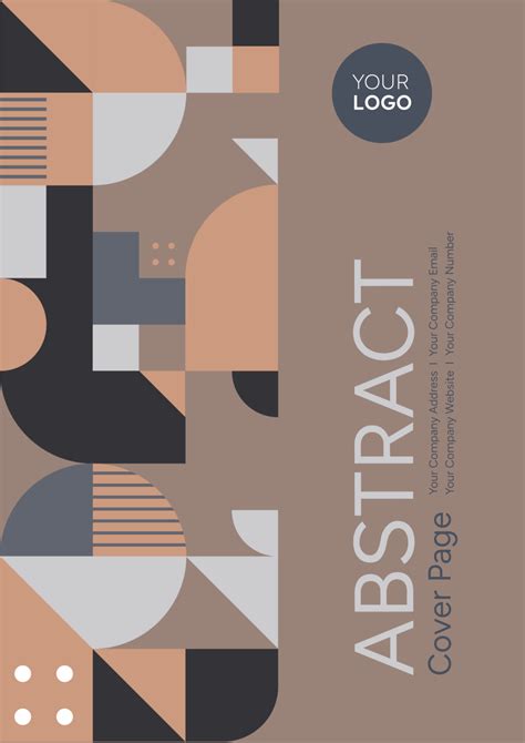 Free Abstract Half Title Cover Page Template to Edit Online