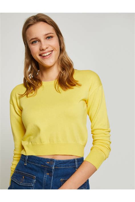 Koton Women's Yellow Sweater