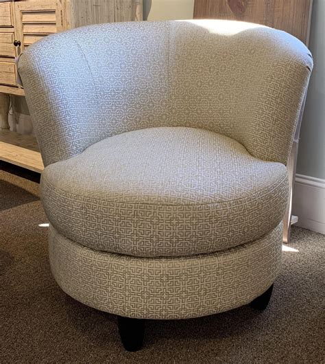 Palmona Swivel Barrel Chair with Wood Legs