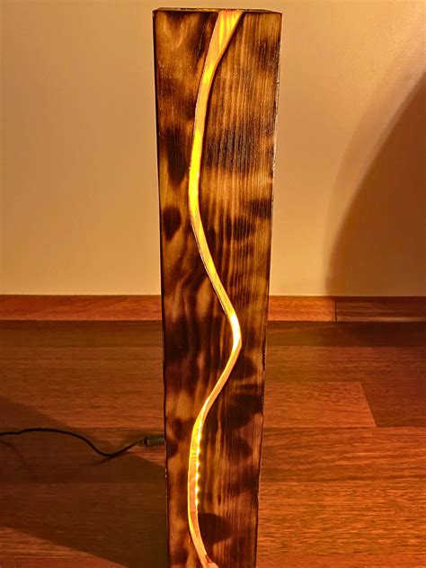 Vintage Wooden Floor Lamp, Modern Floor Lighting, Home Living ...