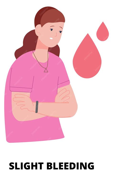 Sangrado leve mujer salud femenina síntoma de embarazo | Vector Premium