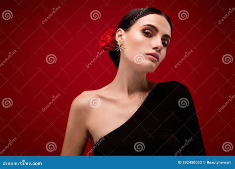 Photo of Gorgeous Girl Feel Passionate Look Flirt Wear National Spanish ...