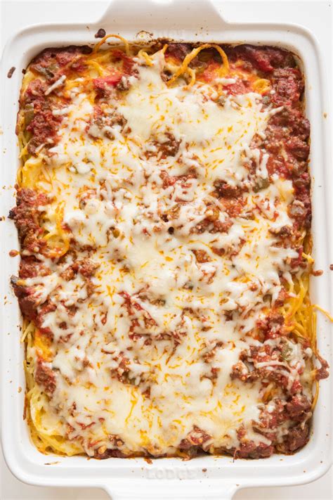 Baked Spaghetti Casserole with Ground Beef & Ricotta - Brooklyn Farm Girl