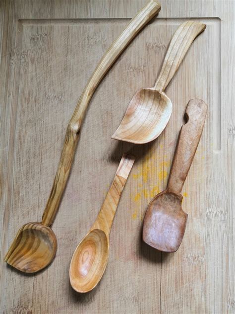 Spoons from Cherry and Birch : r/Spooncarving