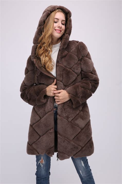 double-faced reversible Rex rabbit fur coat 1708144 - Lvcomeff