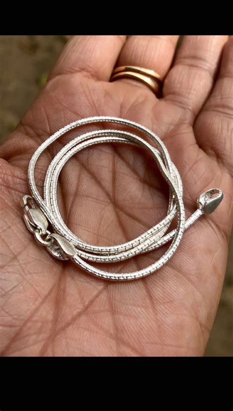 999 Silver Chain, 16 Inch Length Approx and 9 Gram Weight Approx - Etsy