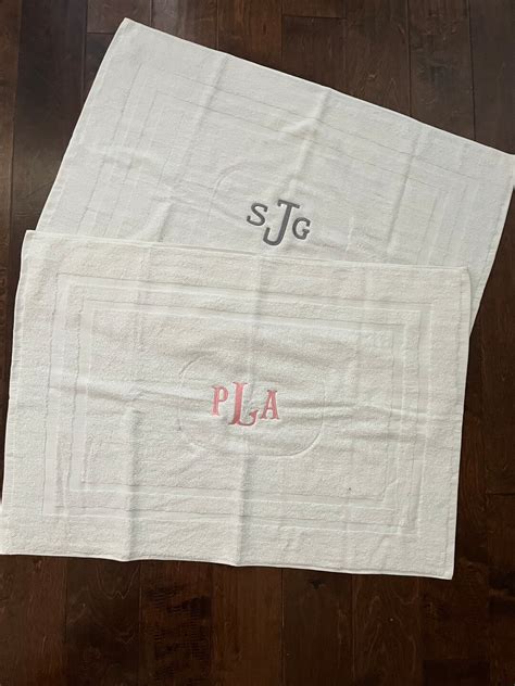 Monogrammed Bath Floor Towel - Monogrammed Floor Mat - Personalized ...