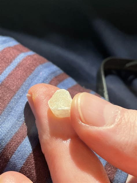 What I assume to be a Xylitol granule found in my bag of gum : r/mildlyinteresting