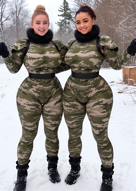 Two-curvy-thicc-femalesoldiers-snow-posing-camoufl by kathrin-inaka on DeviantArt