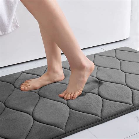 Colorxy Memory Foam Bathroom Rugs, Soft & Non-Slip Bath Mat, Water ...