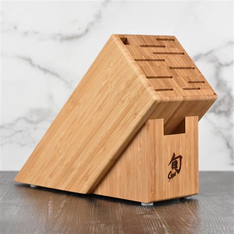 Shun Bamboo Knife Block - 11 Slot - Cutlery and More