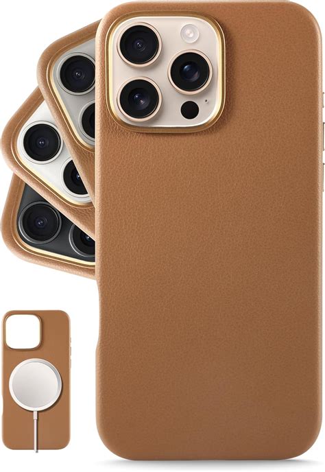 LONLI Classic - for iPhone 16 Pro - European Genuine Vele Leather Phone ...