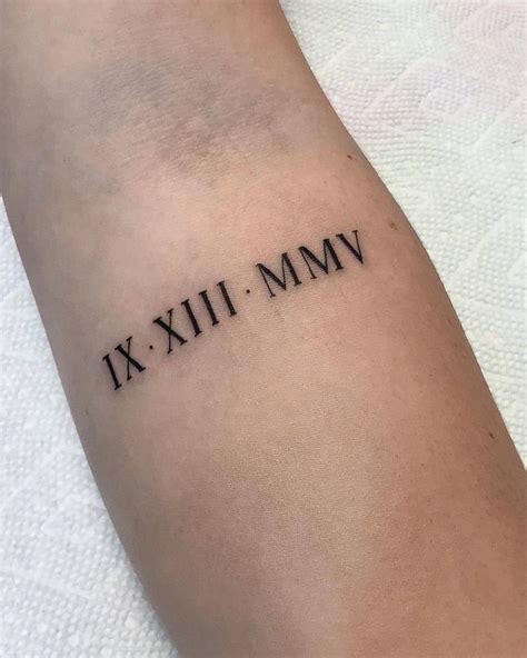 Simple & Small Black Ink Roman Numerals | Roman numeral tattoos, Saved ...