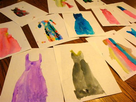 The Hundred Dresses watercolor activity | Homeschool art, Activity day ...