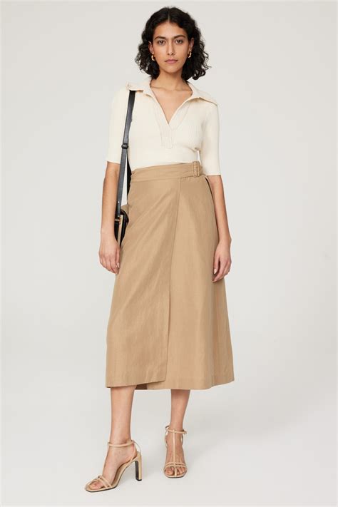 Buckle Wrap Skirt by VINCE. | Rent the Runway