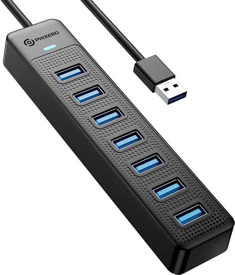 Amazon.com: PHIXERO 7 Port USB 3.0 Hub, Multi USB Port Hub Portable USB ...