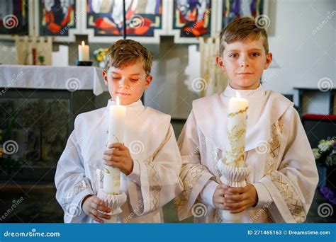 Boy Receiving First Holy Communion