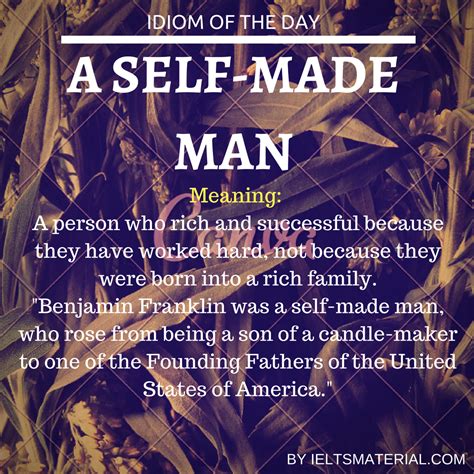 A Self-Made Man - Idiom Of The Day For IELTS | IELTSMaterial.com
