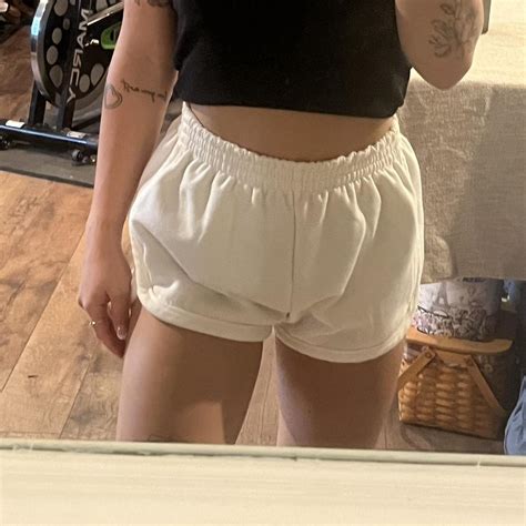 White Lounge Shorts comfy basic comfy shorts. tag... - Depop