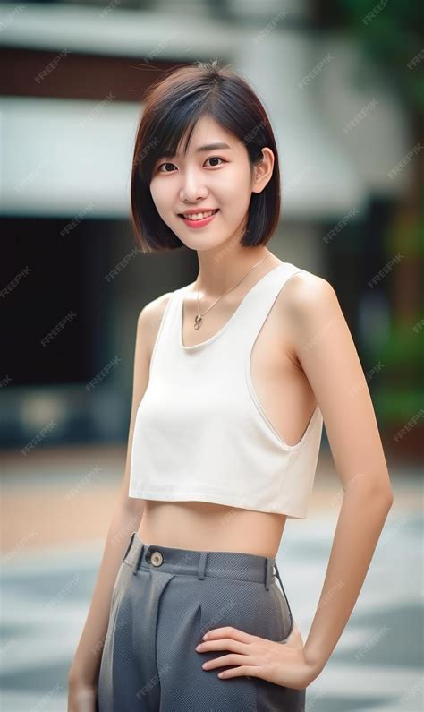 Shot of gorgeous Japanese girl model generative AI | Premium AI-generated image