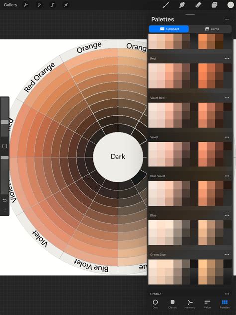 Skin Tone Swatches and Colour Wheel - Etsy