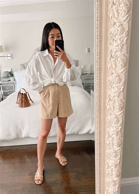 How to style tailored pleated shorts for petites