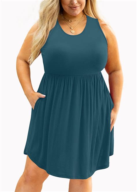 Dyegold Beach Dresses for Women Casual Summer Flowy Swing Long Maxi Sun ...