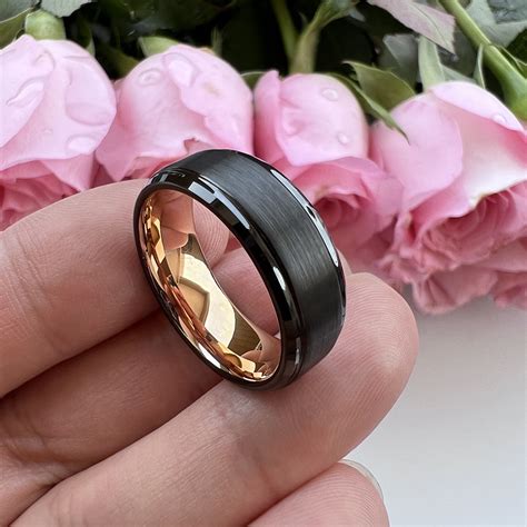 Mens Rose Gold Wedding Bands