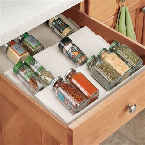 mDesign Expandable Plastic Spice Rack Drawer Insert, 3 Tiers | Michaels