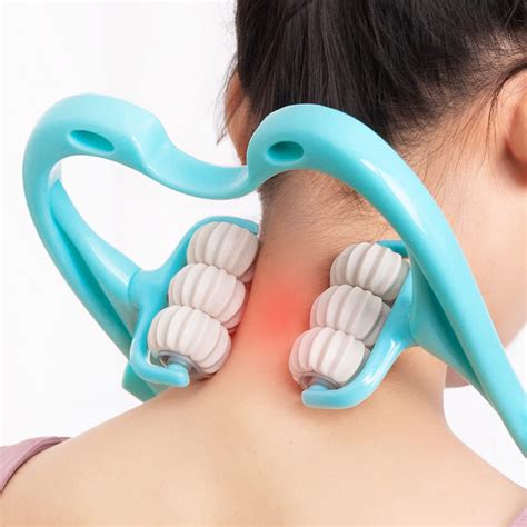 Nucarture Neck Massager for Cervical Pain Relief Manual Massage Roller for Shoulder And Neck ...