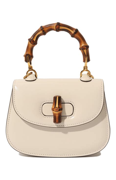Женская белая сумка gucci bamboo 1947 mini GUCCI купить в интернет ...
