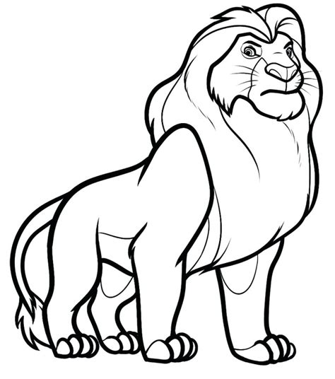 Grand lion - Lion Coloring Pages